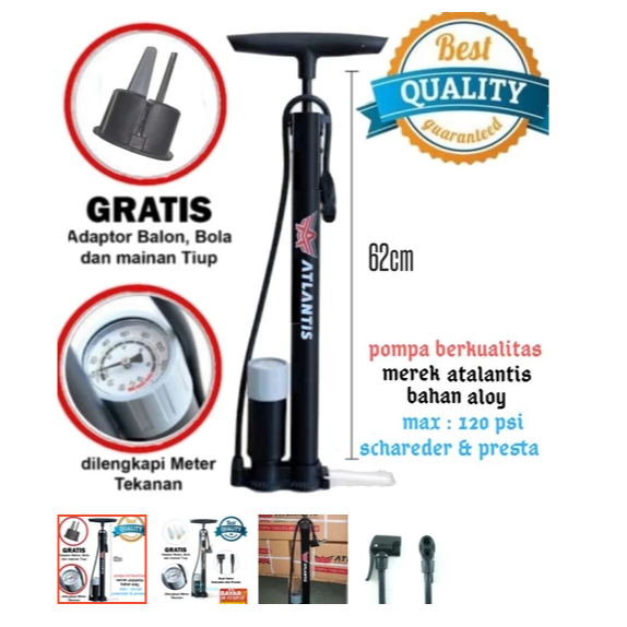 Pompa Angin/Pompa Ban /Sepeda Motor ATLANTIS ORIGINAL