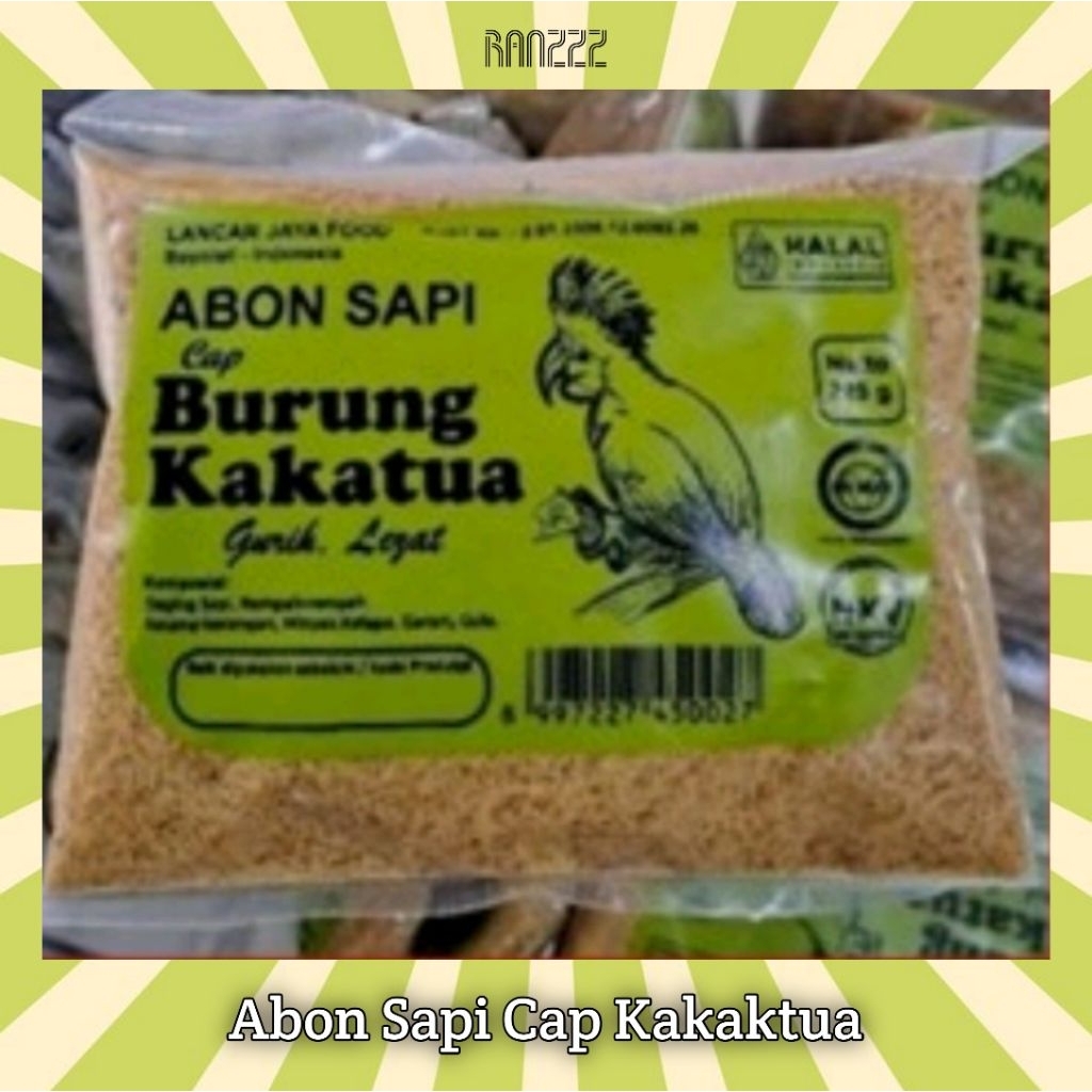 

Abon Sapi Cap Burung Kakatua 225 gr Khas Boyolali (Beef Floss)