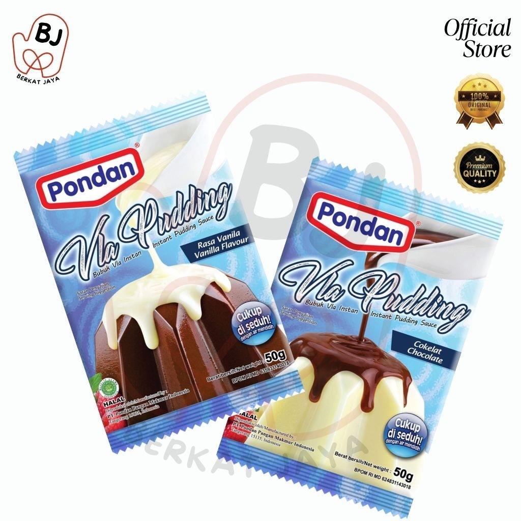 

Pondan Vla Pudding Coklat, Vanila 50g