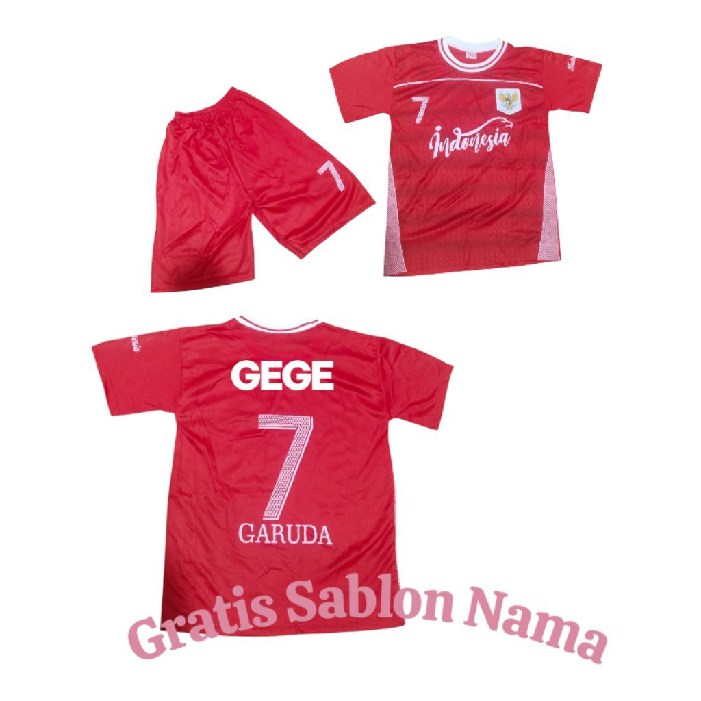 Baju Bola anak gratis sablon nama