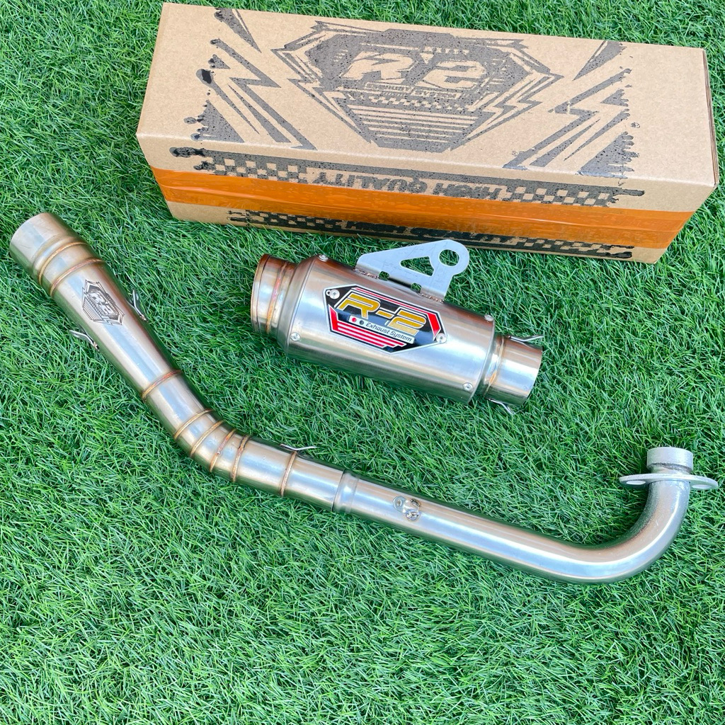 Knalpot R2 Muffler GTX  Boreup Harian pemasangan standrt Jupiter Z1 Vega 130cc-200cc Bore UP harian