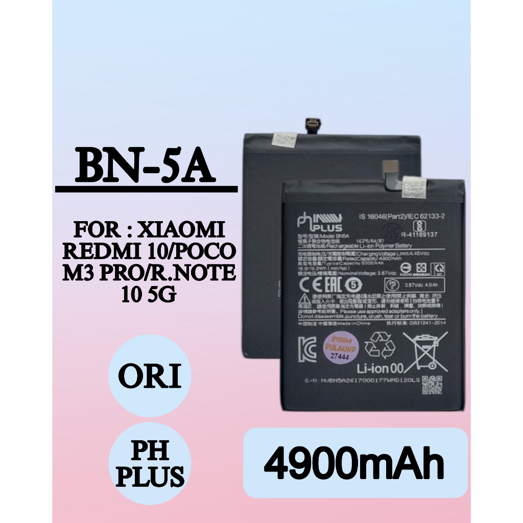 PH BANDUNG _ Baterai BN-5A Redmi 10 / Poco m3 Pro / Note 10 5g