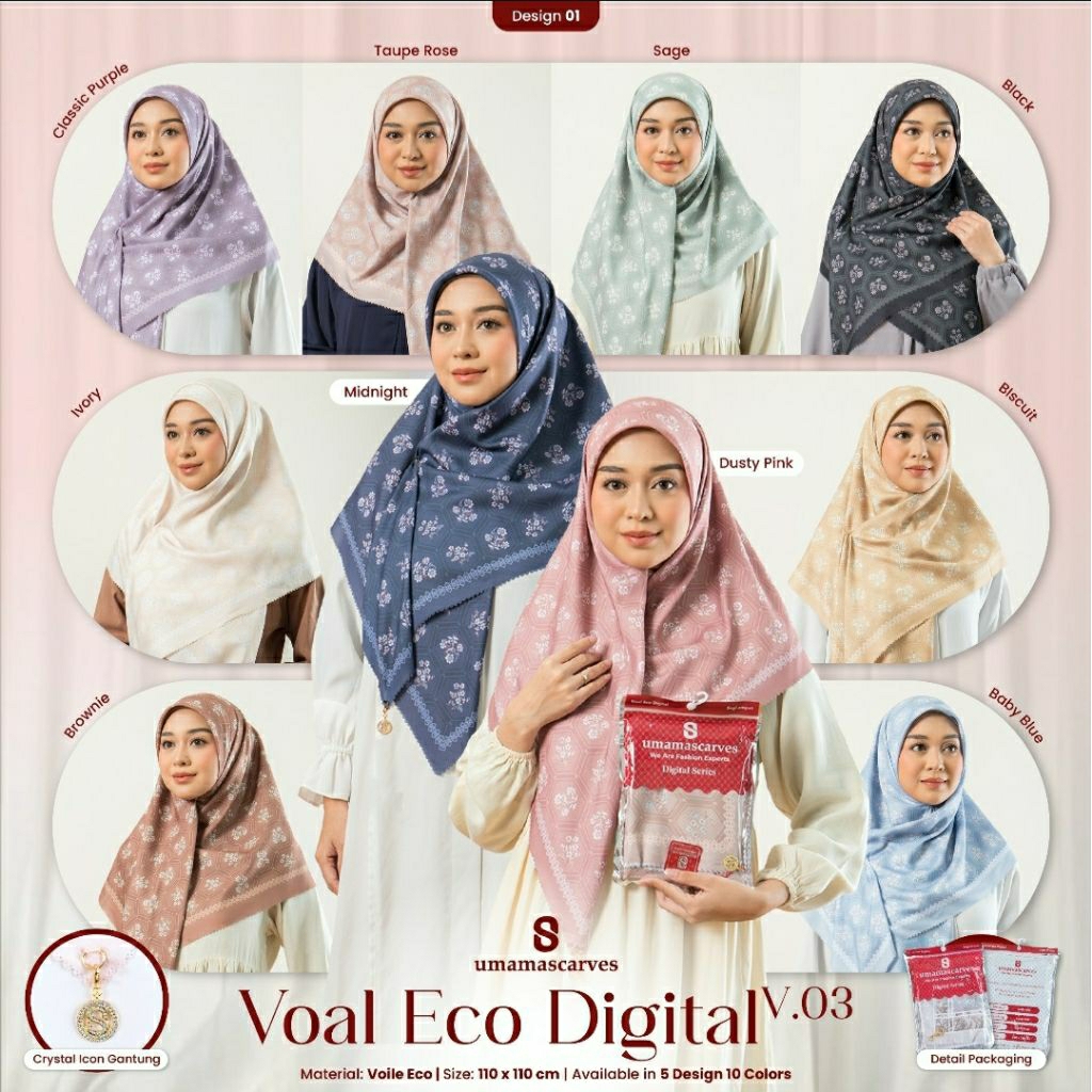 AK HIJAB MOTIF/ PRINT VOAL ECO DIGITAL
