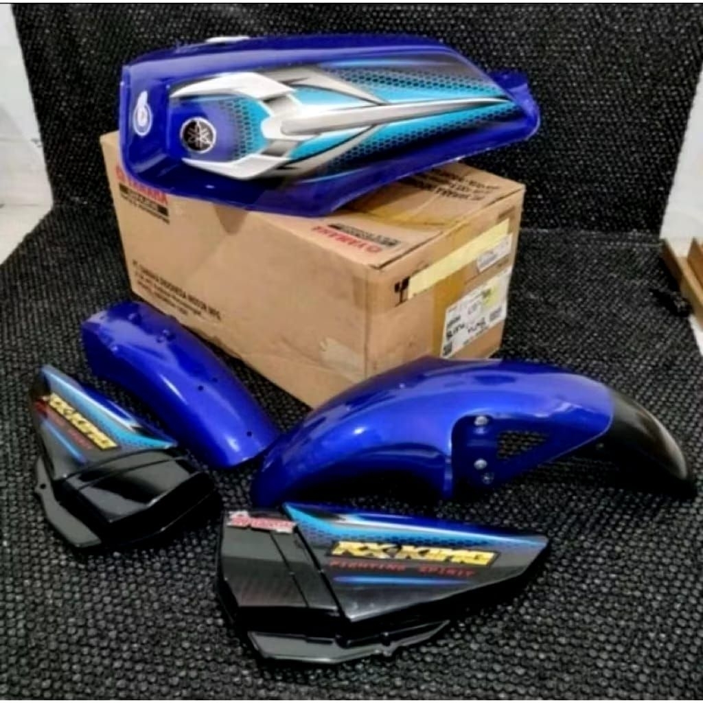 COVER TANGKI YAMAHA RX KING FULLSET WARNA BIRU TAHUN 2007 SET