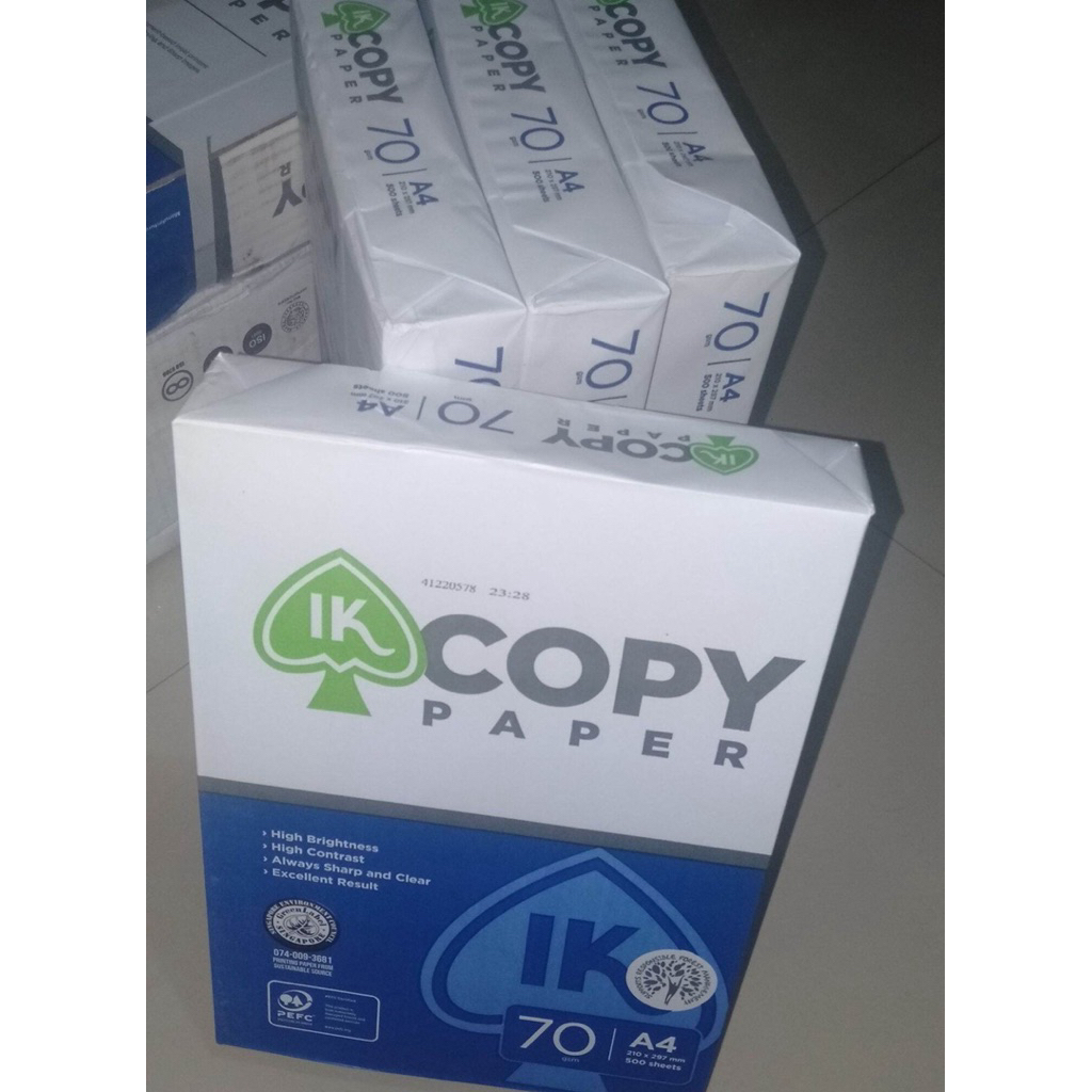 

Ready Stock ! IK Copy Paper A4 70 Gsm/rim: Solusi Cetak Cepat & Efisien!