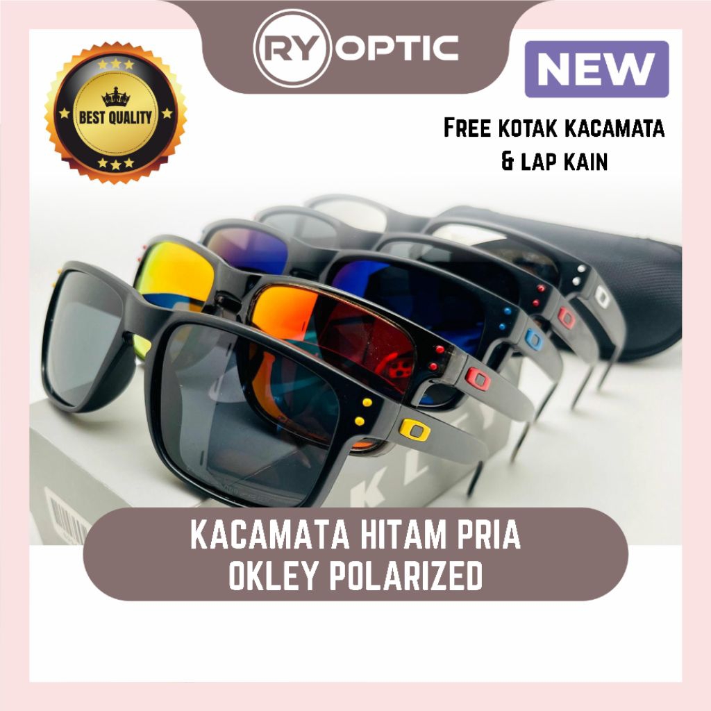 [NEW] KACAMATA HITAM PRIA OKLEY LENSA POLARIZED ANTI SILAU