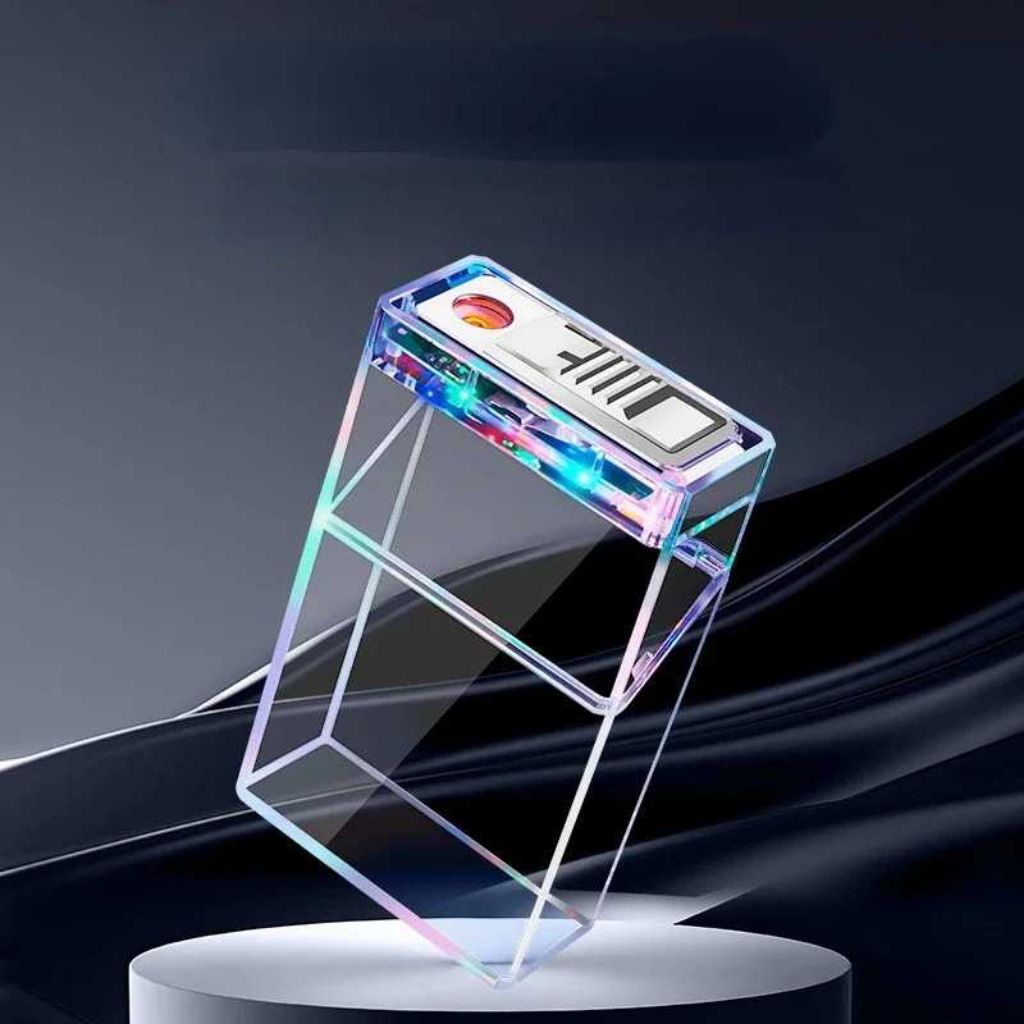 korek electric dengan kotak transparan