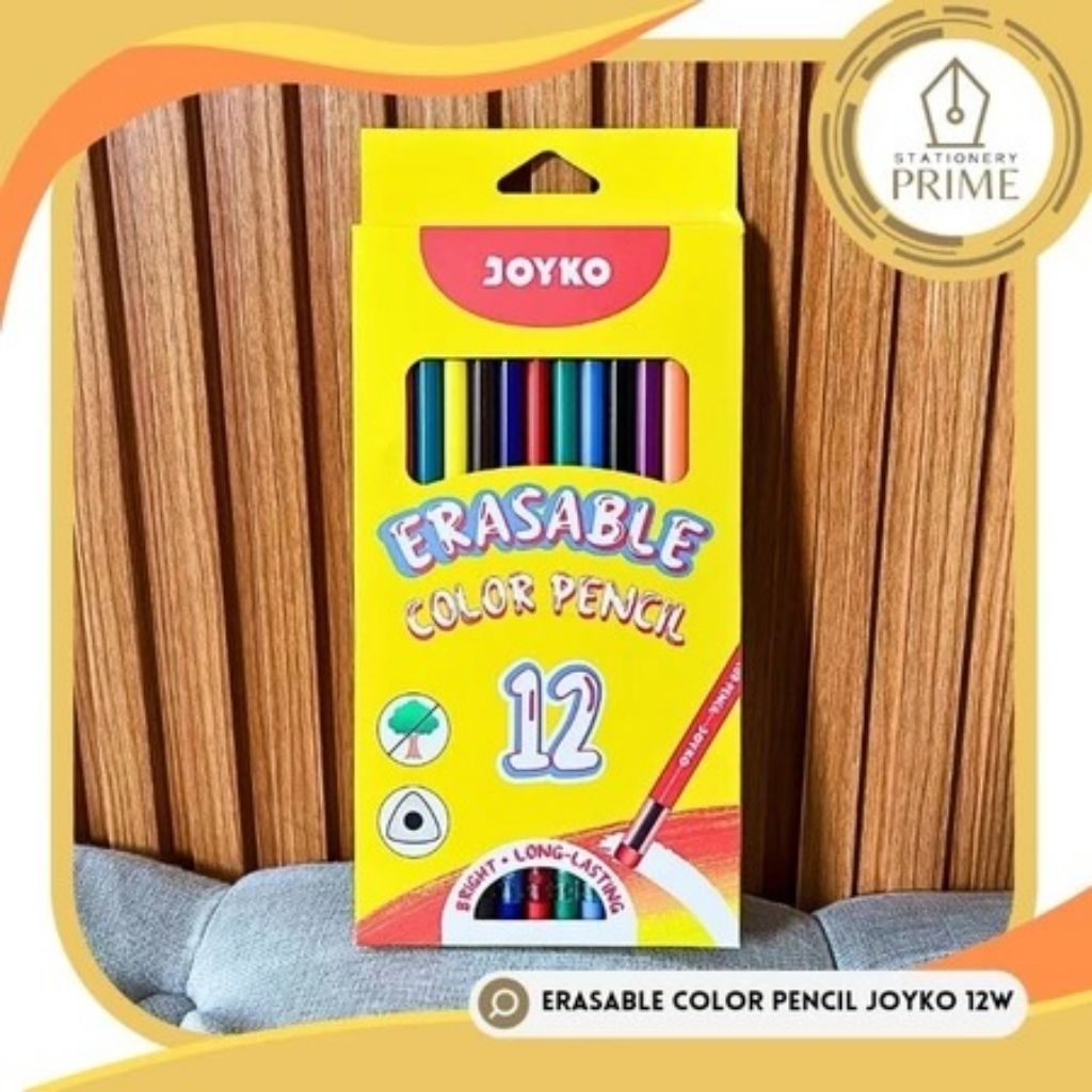 

Pensil Warna Joyko Erasable Color Pencil 12 Warna CP-0130-12