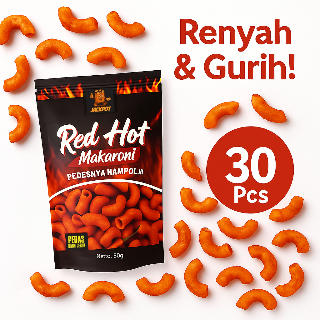 

BUNDLING JACKPOT Snack Makaroni Pedas Best Seller Camilan Murah Isi 30
