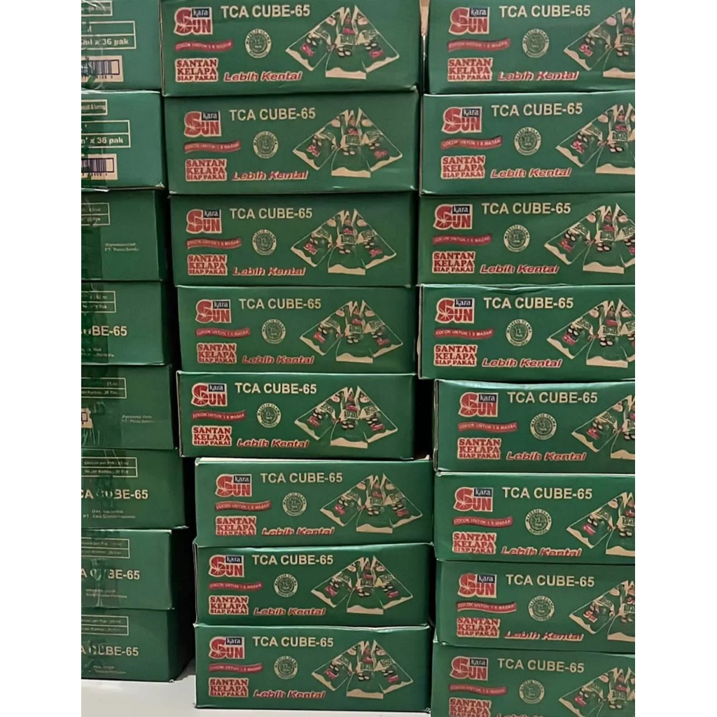 

Sun Kara Santan Kelapa 65 ml isi 36 pcs/Santan Sasa 65 ml isi 32 pcs kartonan