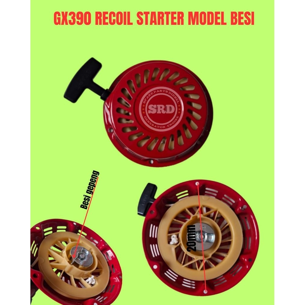 Recoil starter besi genset gx390