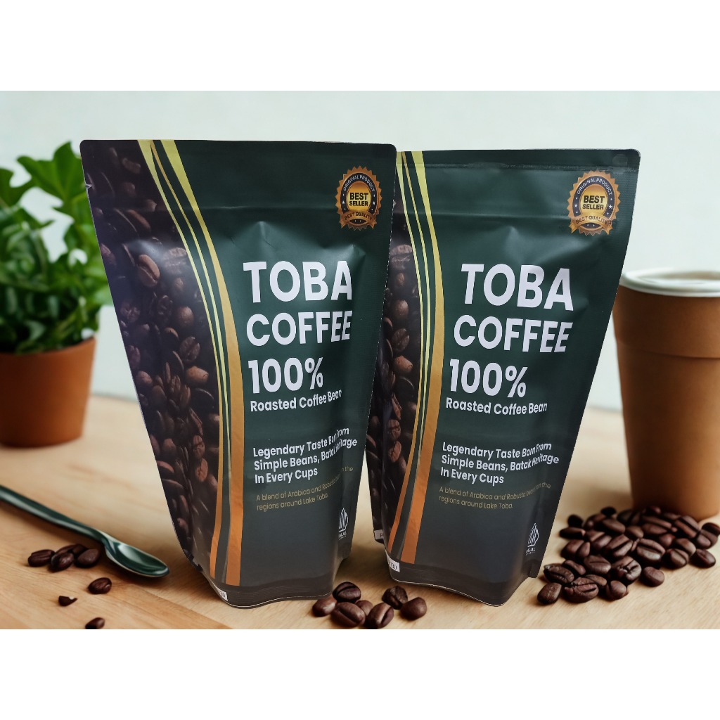 

ROASTEN BEAN 200 GRAM (BIJI KOPI SANGRAI) (TOBA COFFEE 100%) kopi robusta dan arabika sumatera aslifull wash, khas spesialty kopi sumatera nutty taste