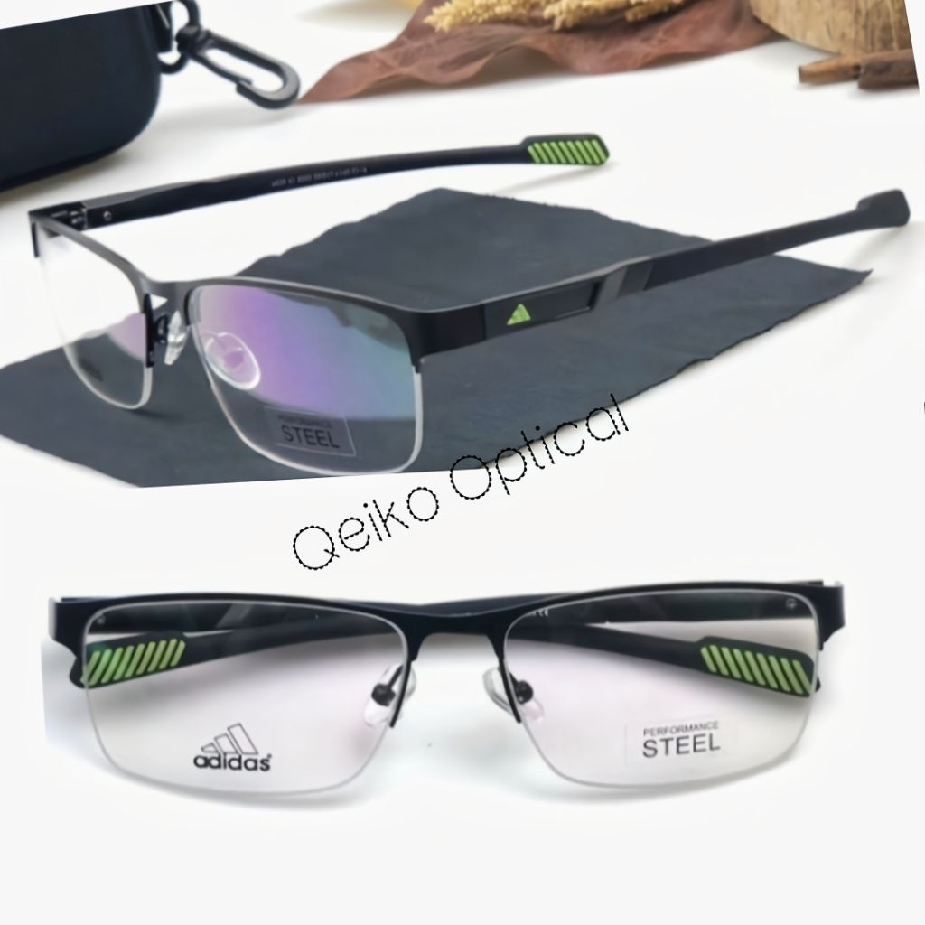 Kacamata Frame Pria Titanium Half Adidas 6562s59 Size Besar Lebar - Model Elegan Sporty