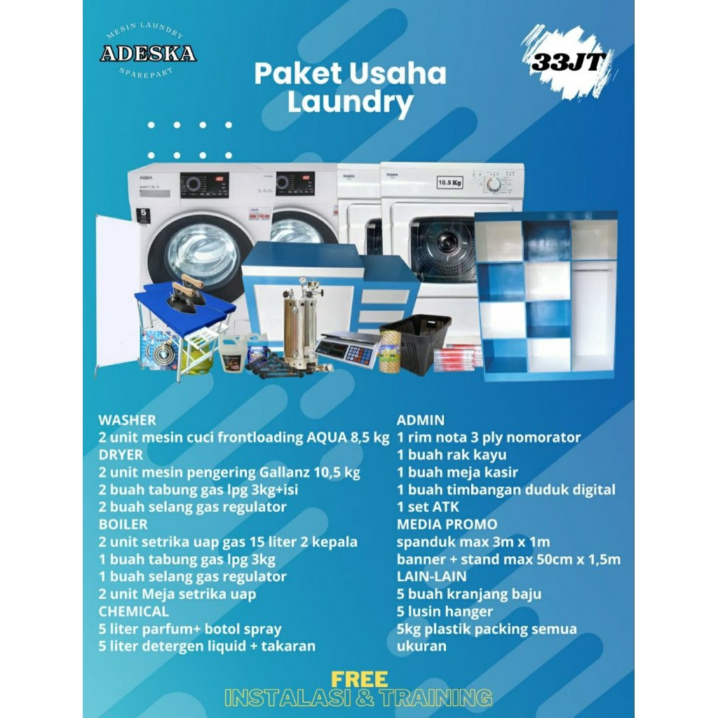 PAKET USAHA MESIN LAUNDRY / USAHA MESIN LAUNDRY / MESIN LAUNDRY / LAUNDRY / MESIN CUCI