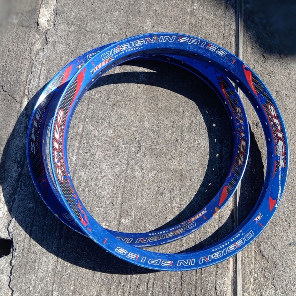 Sepasang Wheel Set Velg Veleg Velk Velek Pelk Pelek Alumunium Aloy Alloy Aero R Spies Warna Asli Bir