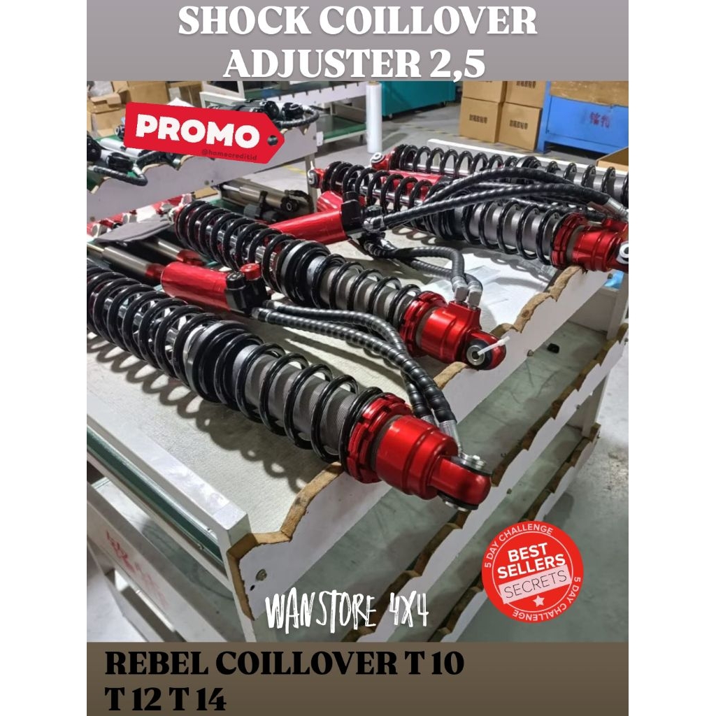 SHOCK BREAKER REBEL SHOCK RABEL COILOVER ADJUSTER DOUBLE SELANG