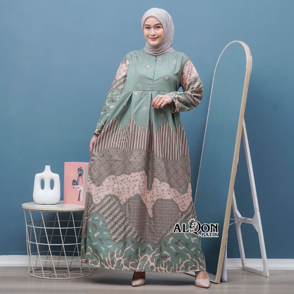 Gamis Batik Wanita Modern All Size Jumbo | Dress Batik