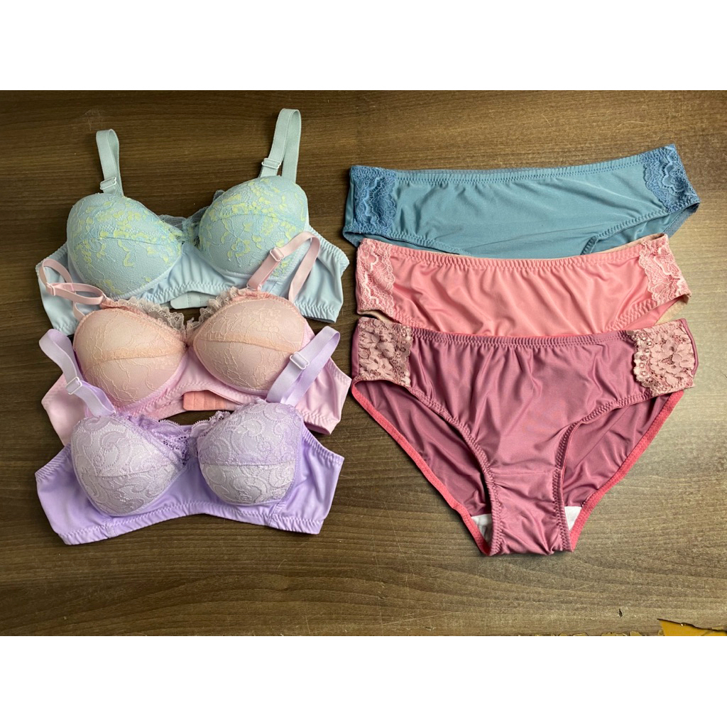 3 Set Dalaman Wanita Cd dan Bh Setelan Dalaman wanita Cd M L XL XXL XXXL 4L Bra 34-40 | Paket hemat 