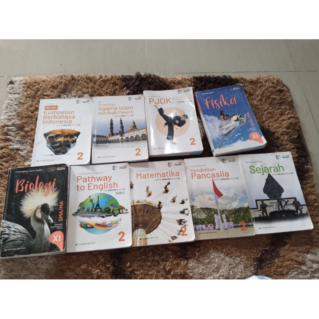 Buku Erlangga bekas kelas 11 kurikulum merdeka