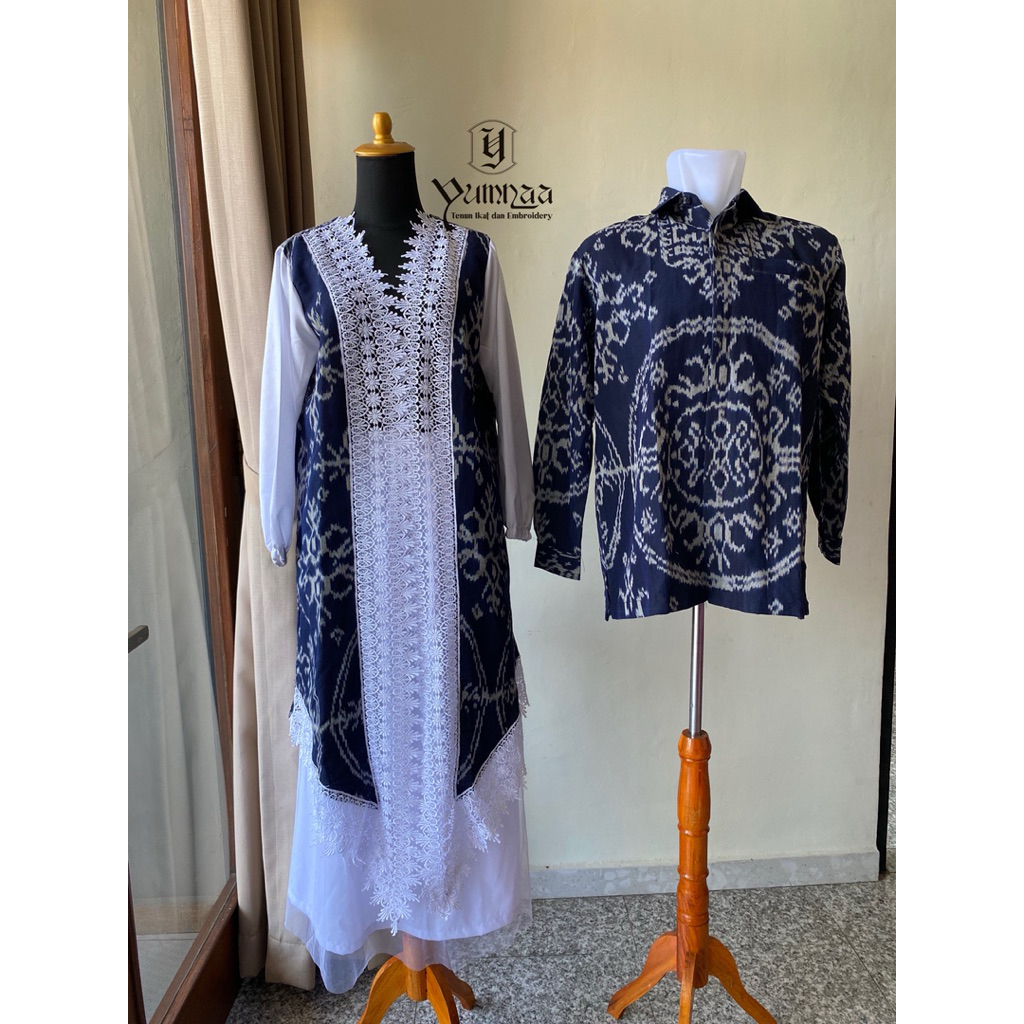 YUMNAA-BAJU TENUN COUPLE NAJA NAVY-OUTFIT KONDANGAN