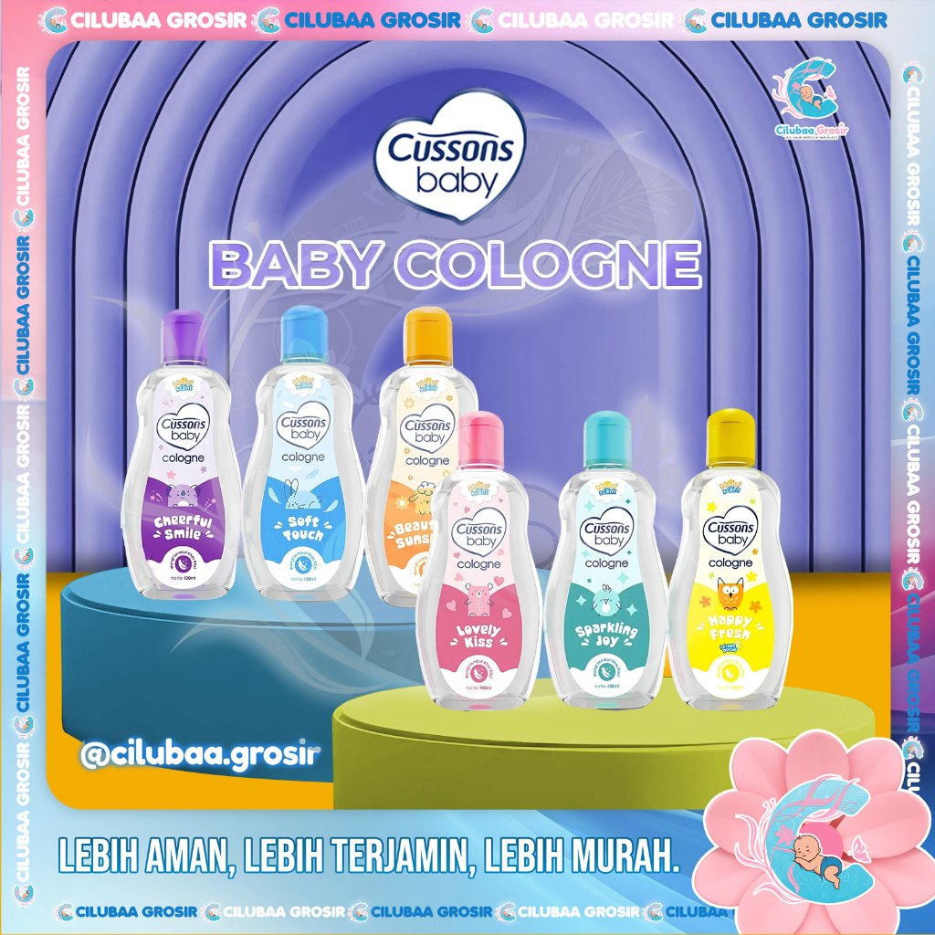 CUSSONS BABY Cologne 100ml || Minyak Wangi Bayi || Cheerful Smile || Beautiful Sunshine || Soft Touc