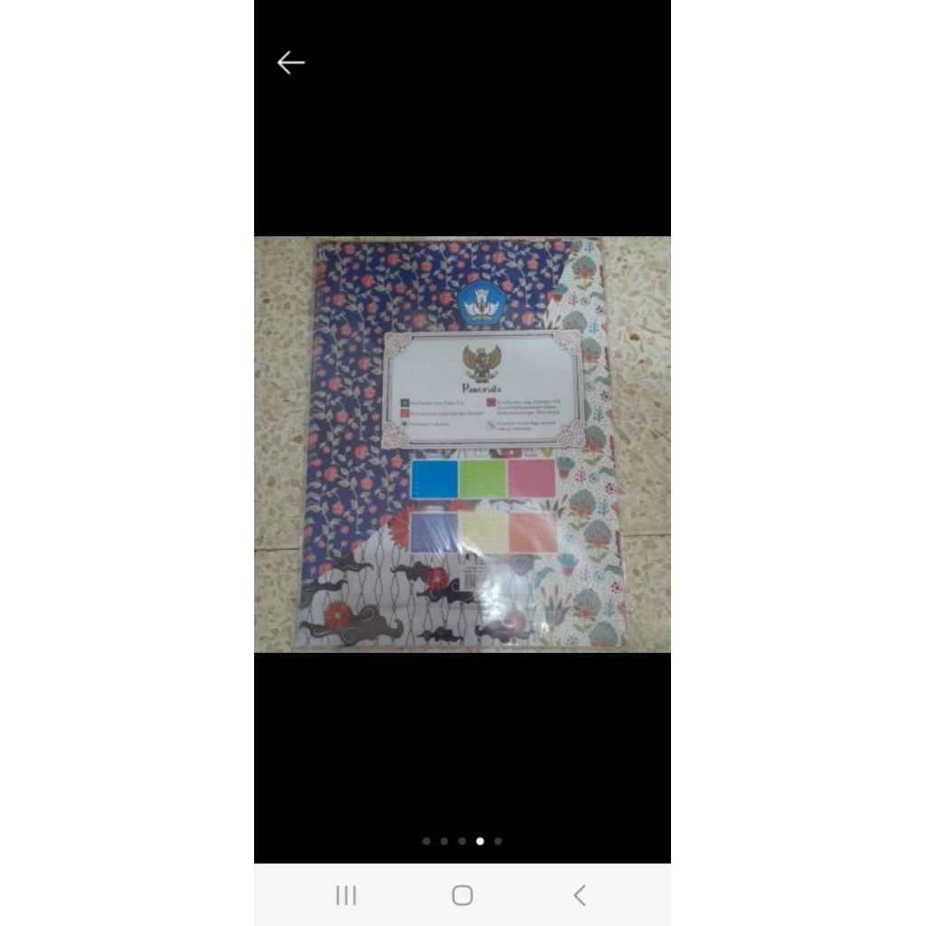

Sampul batik quarto buku tulis 1 bungkus isi 20 lembar