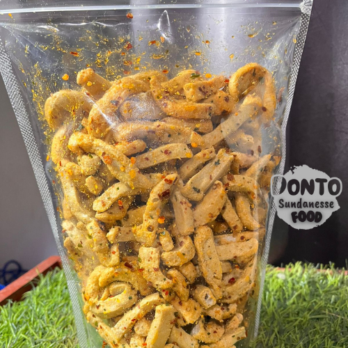 

DONTO Basreng Cikruh Bumbu Chli Oil Pedas dan Original daun jeruk Cemilan nikmat khas bandung gurih