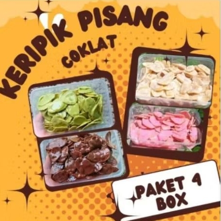 

paket keripik pisang lumer 4 box