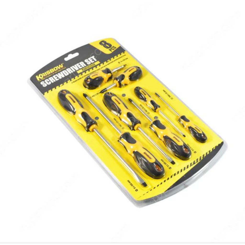 Obeng Set 8 pcs Plus dan Minus Krisbow, Obeng Set