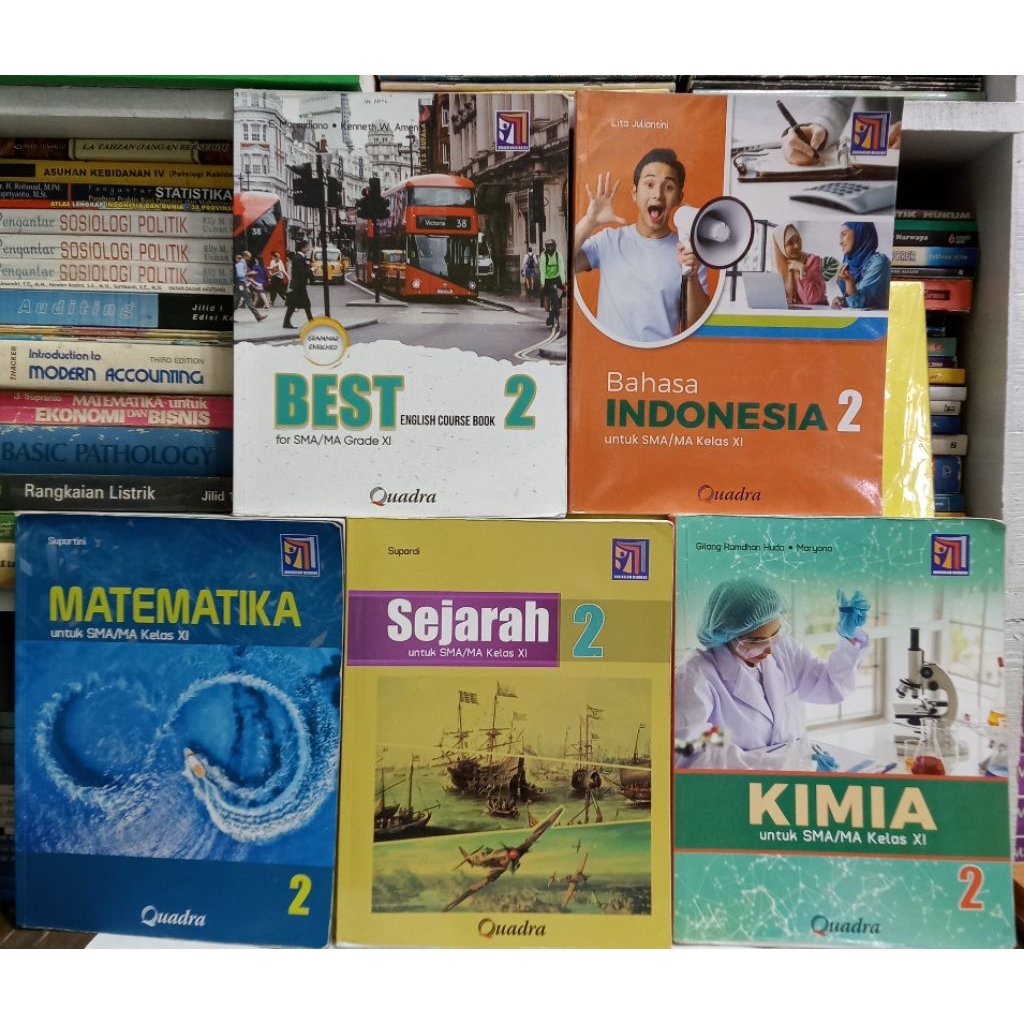 BUKU PAKET KIMIA , MATEMATIKA , BAHASA INDONESIA , SEJARAH , BEST ENGLISH UNTUK SMA KELAS 11 KURIKUL