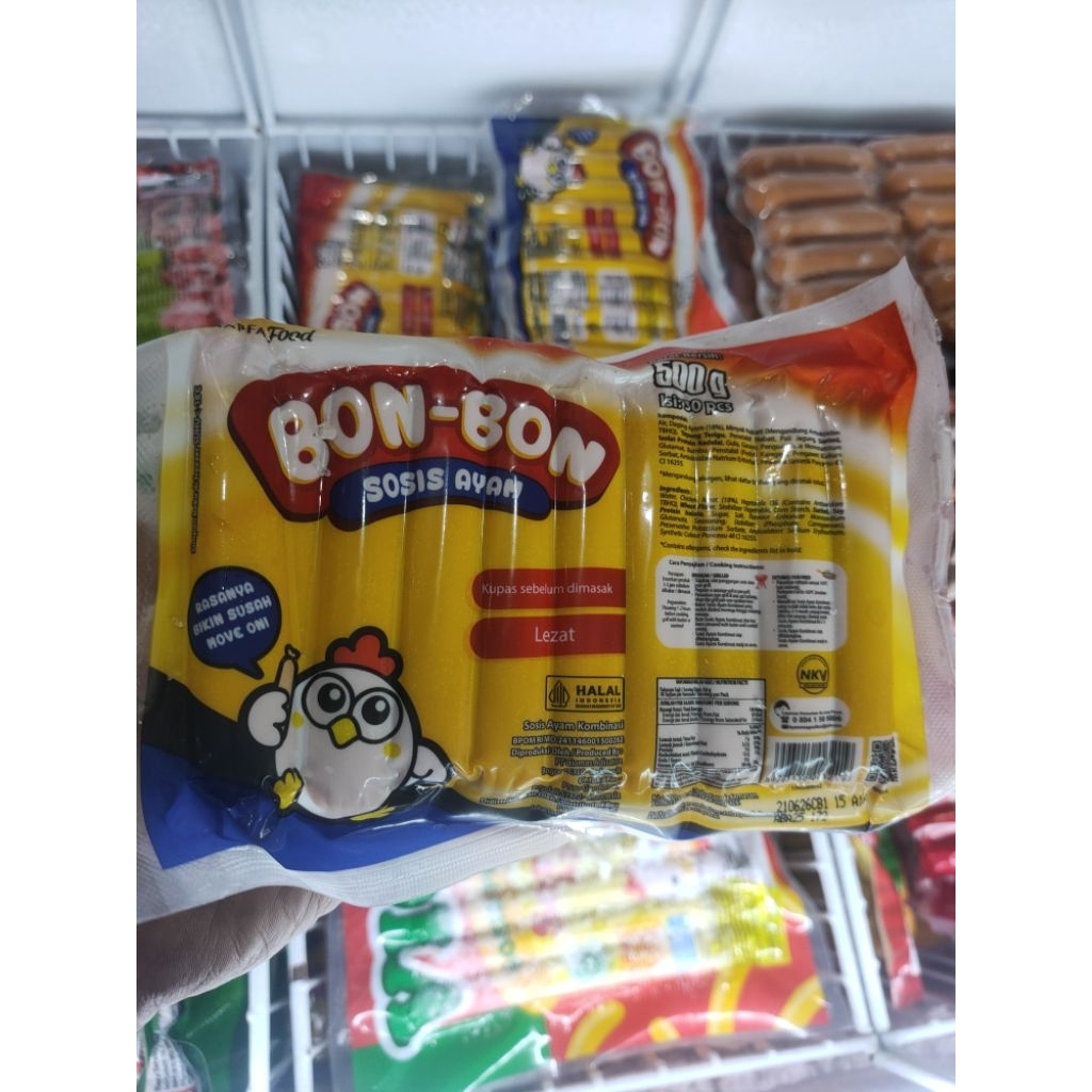 

Khusus Instan , Bon Bon Sosis Ayam 500g 30 Batang