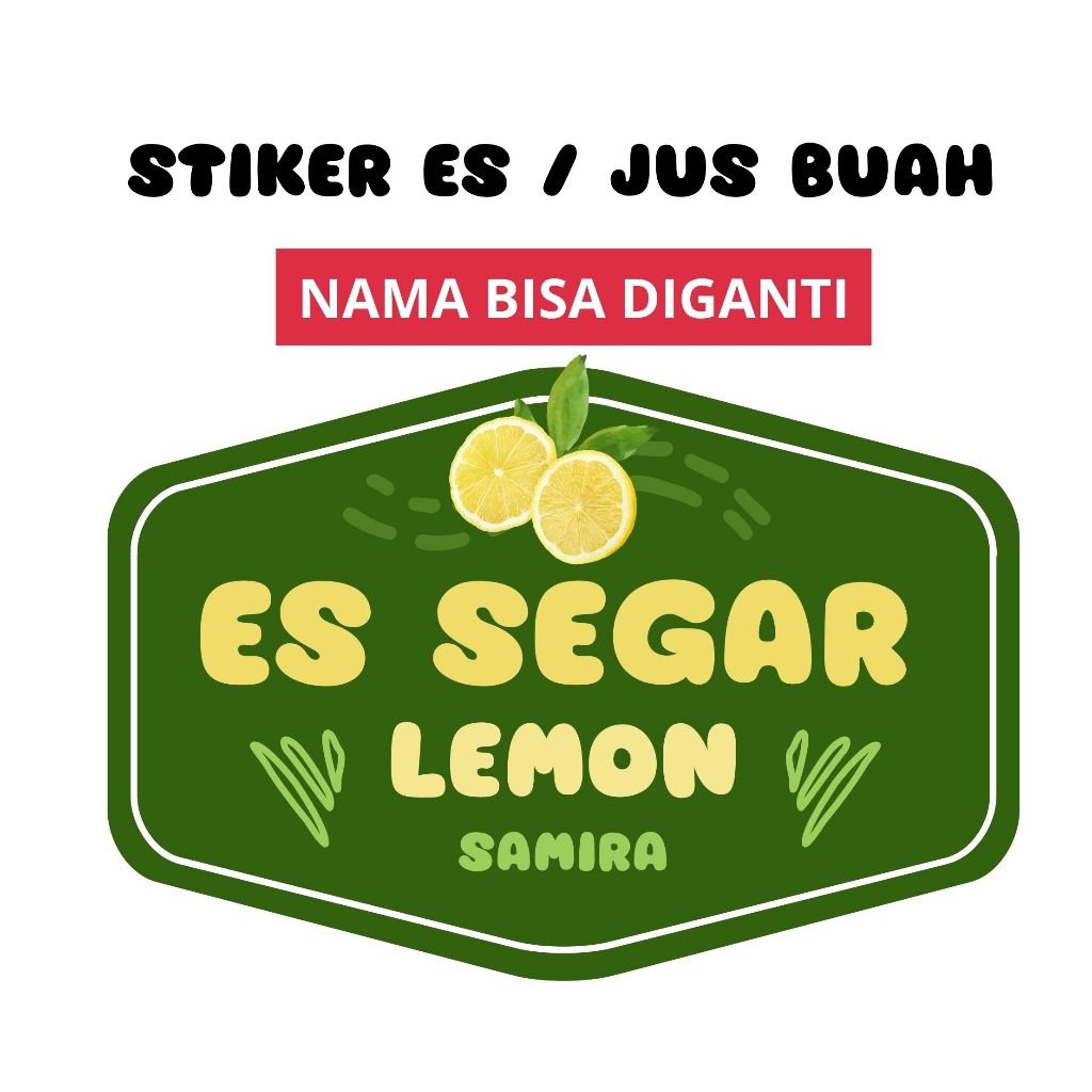 

Stiker Es Buah & Jus Buah – Label Minuman Dingin Tahan Air Custom Nama