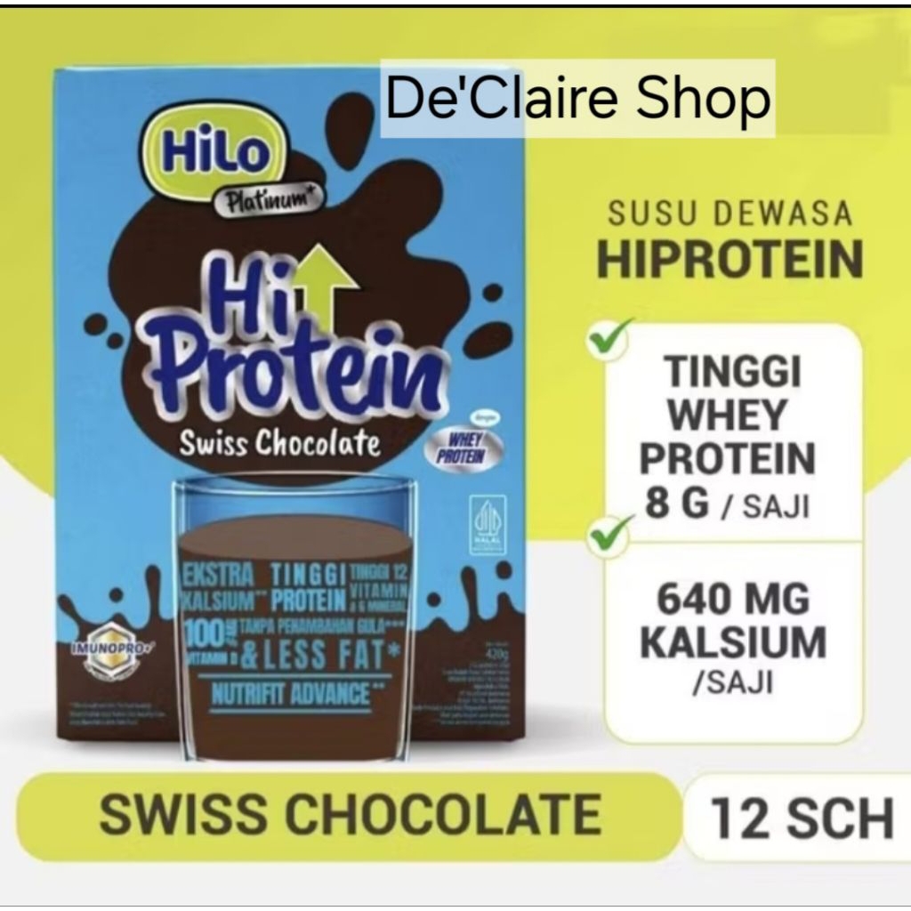 

HiLo Platinum Swiss Chocolate 420gram 12 x 35gr Susu Tinggi Kalsium