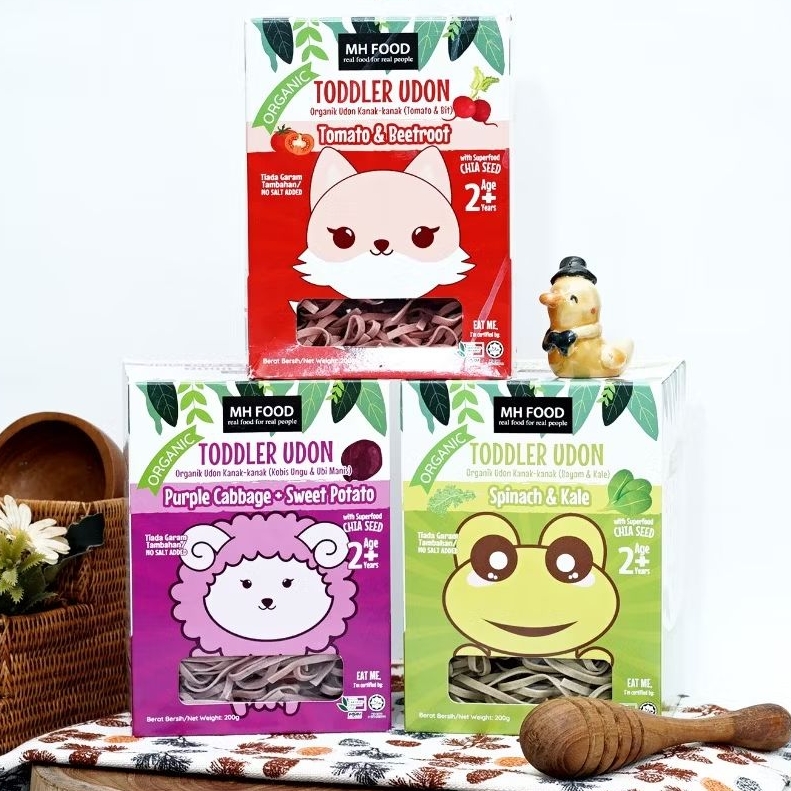 

MH Food Toddler Udon Organic Udon Kanak - kanak tomato beetroot spinach kale purple cabbage sweet potato 200gr