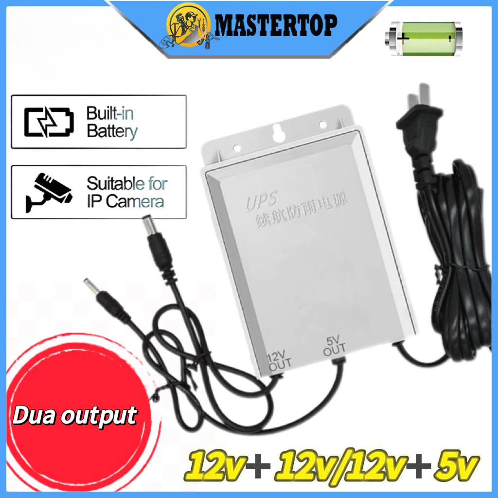 Ups 5400mAH Ups Mini 12v＋5V Untuk Wifi Ups Mini 12 Volt Ups Wifi Ups Cctv Ups Dc Mini Ups 12V2A