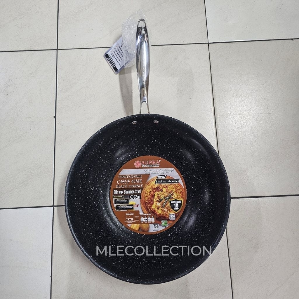 WOK PAN SUPRA NON STICK 32 CM / WAJAN PENGGORENGAN 32 CM ANTI LE