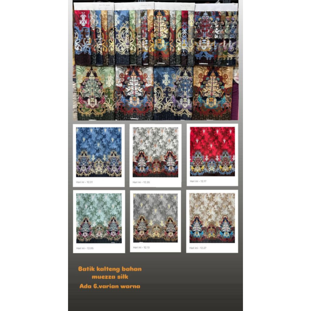BATIK KALTENG BAHAN SEMI SUTRA, HARGA PERSETENGAH METER