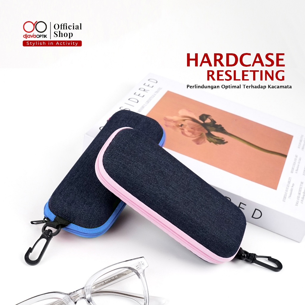 DJAVA OPTIK - Hardcase Tempat Kacamata - Box Resleting Warna-Warni