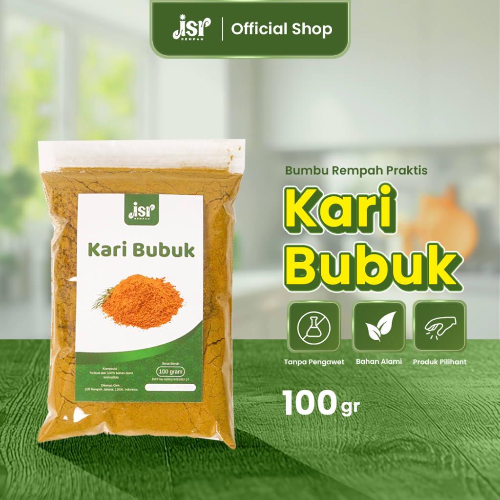 

Jsr Rempah Bubuk Kari 100 Gram
