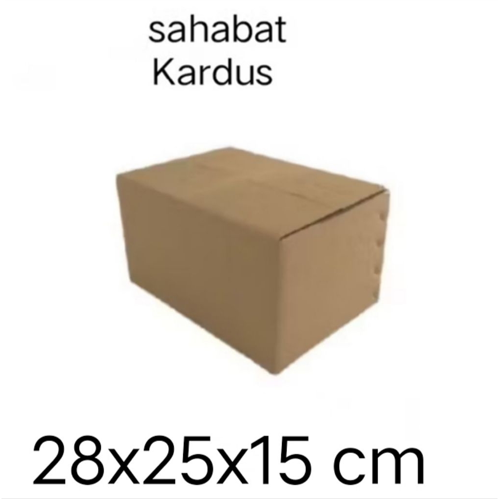 

kardus box Ukuran 28x25x15 cm single wall polos