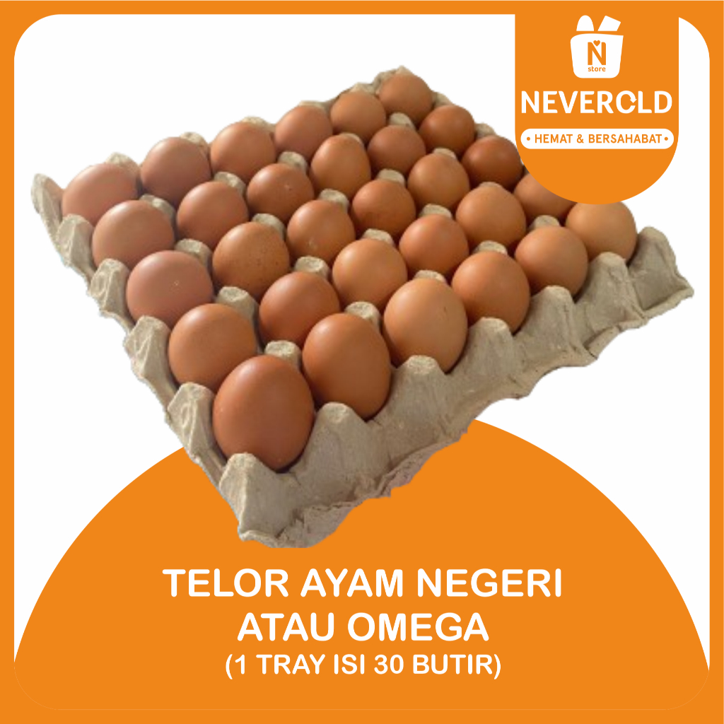 

TELUR AYAM NEGERI ATAU OMEGA 1 TRAY ISI 30 BUTIR