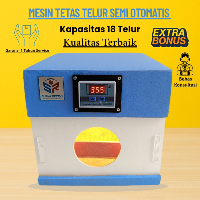 TERLARIS mesin penetas telur semi otomatis / mesin tetas telur semi otomatis kapasitas 18 telur