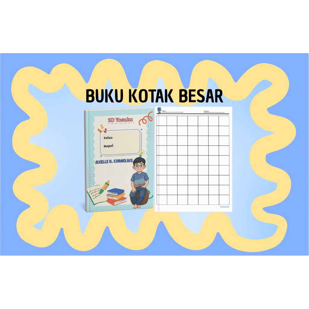 

BUKU TULIS CUSTOM || BUKU KOTAK BESAR || PER BIJI
