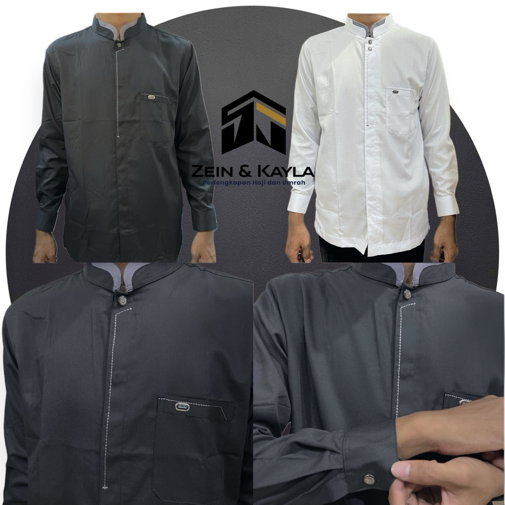 Baju Koko Anak Tanggung Katun Toyobo No.13 - No.15 Lengan Panjang Manset ~ Koko Putih Polos Anak-ana