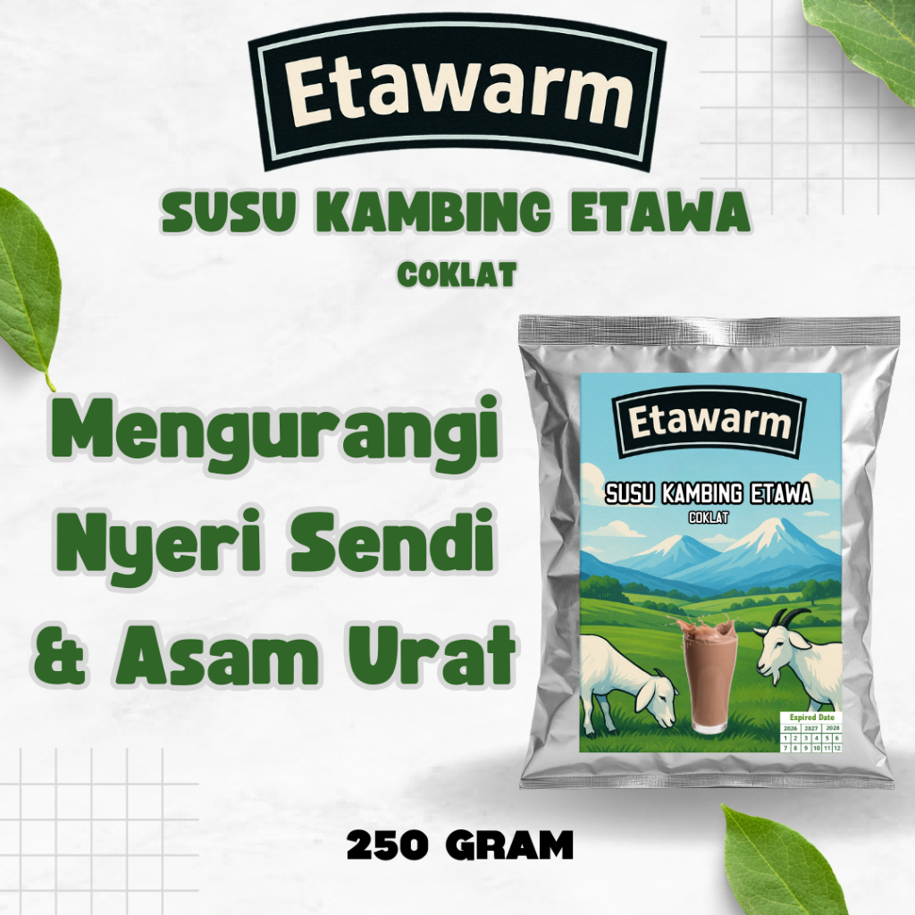 

Susu Kambing Etawarm 250g Untuk Nyeri Sendi Susu Kambing Rasa Coklat Kemasan Hemat