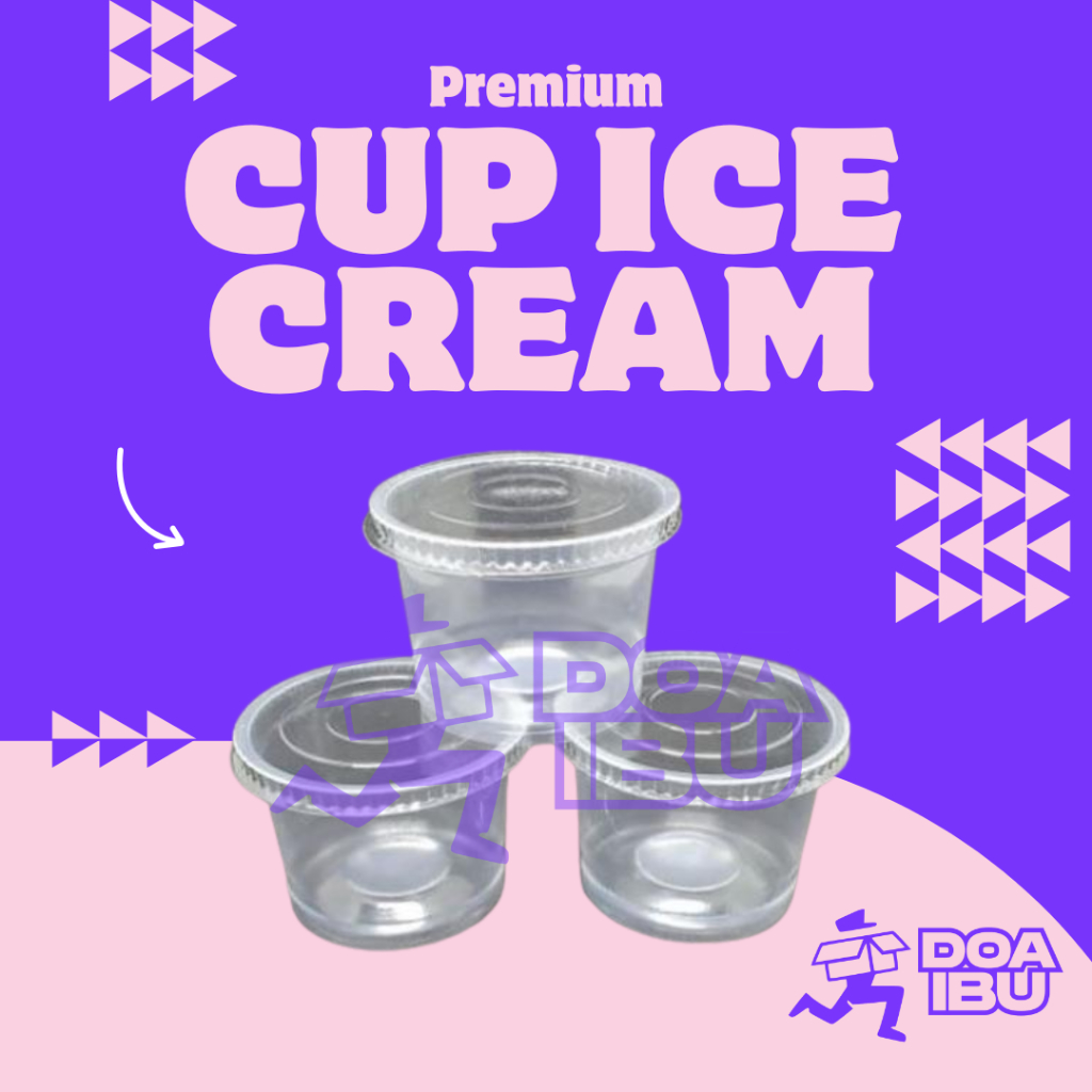 (50 pcs) cup ice cream / gelas agar-agar / cup 120 ml / gelas puding / gelas jelly / gelas jely / ge