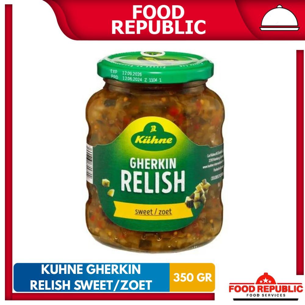 

KUHNE Gherkin Relish Sweet Pickle 350gr – Acar Mentimun Iris Siap Saji