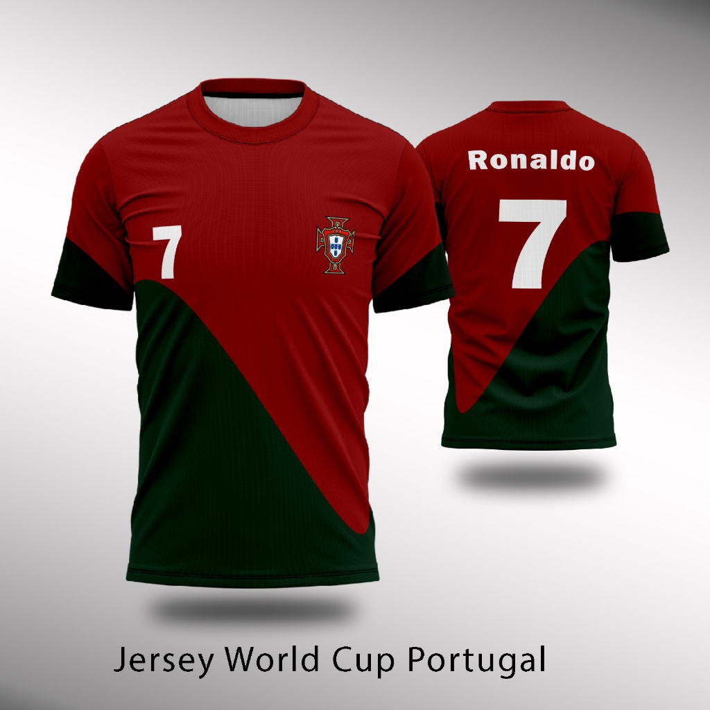 Jersey World Cup Portugal Custom Desain