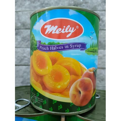 

BUAH PEACH DALAM SIRUP MEILY PEACH HALVES IN SYRUP 820 GRAM / Sirup Buah Peach Yang Ada Potongan Buah