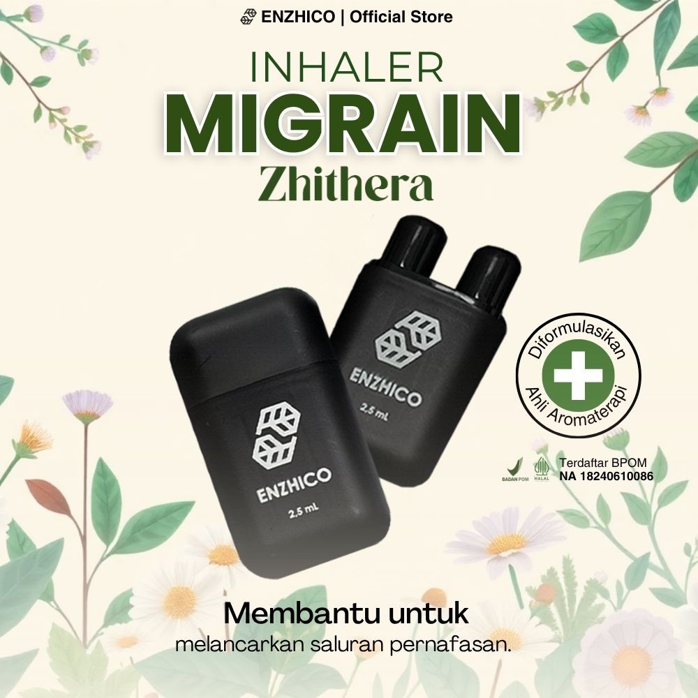 ENZHICO ZHITHERA Inhaler Migrain Aromaterapi Atasi Pengobatan migrain Migrain kronis Pemicu Penghila